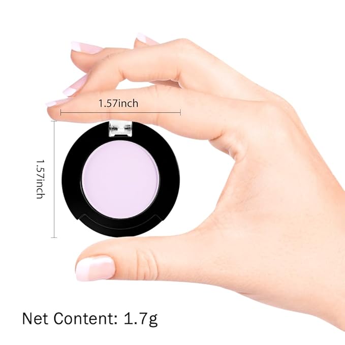 Monochrome Matte Eyeshadow Makeup Palette, Highly Pigmented Light Purple Eyeshadow Palette, Matte Pressed Powder Eye shadow Makeup, Single Vegan Eye Shadow, Daily Evening Women Girls Eyeshadow Gift12#