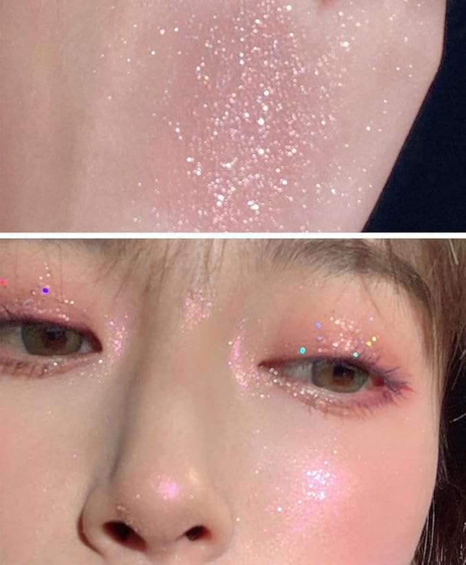 Kayswang 9 colors glitter eyeshadow palette makeup palette matte high pigment color cream texture natural eye shadow powder eye shadow palette in autumn winter long lasting waterproof (pink+orange)