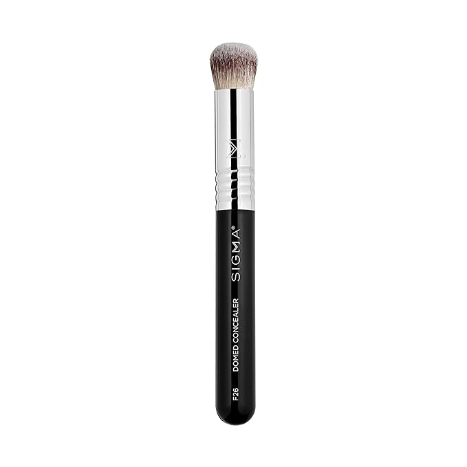 Sigma Beauty F26 Domed Concealer Brush – Under Eye Corrector, Ultra-Soft Dense Rounded Fibers, Waterproof Handle with SigmaAlloy Ferrule – Makeup Brush for Cream or Liquid, Ideal for Women's Makeup