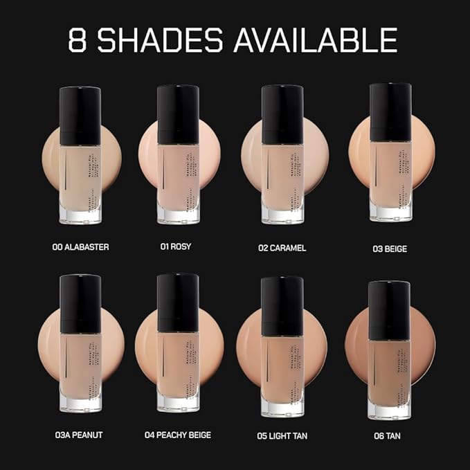 Radiant Professional Natural Fix All Day Matte Cream Foundation - Long Wear High Coverage Face Makeup Foundation With SPF 15 - Oil Free Matte Finish - For All Skin Types-1.01 oz. (05 Light Tan)