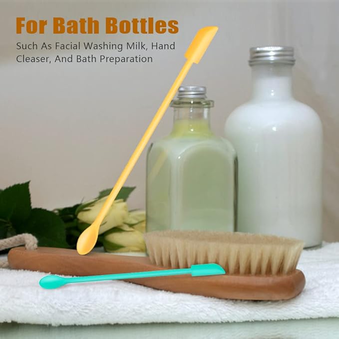 Silicone Spatula Set (6Pcs) - Mini Scraper Tool for Beauty & Food - Reach Every Last Drop, Multi-Size Spatulas for Makeup Jars, Lotion Bottles & Kitchen Containers