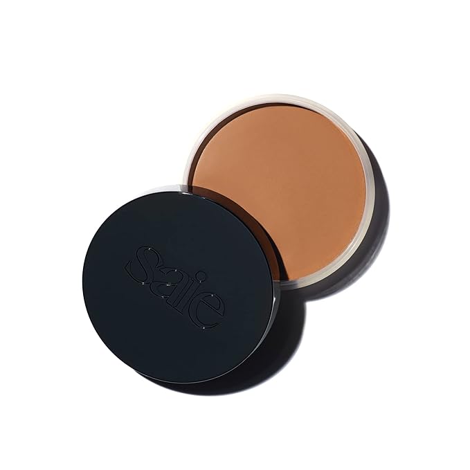 Saie Sun Melt Cream Bronzer - Buildable Balm Face Bronzer for Effortless Sculpting - Cream Contour Enriched with Vitamin C, Nourishing Skincare Ingredients & a Natural Finish - Medium Bronze (1 oz)