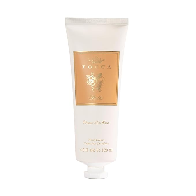 Tocca Crema de Mano Luxe, Stella Hand Cream, 4 oz - Blood Orange, Freesia, Spicy Lily - Moisturizing, Quick Absorbing
