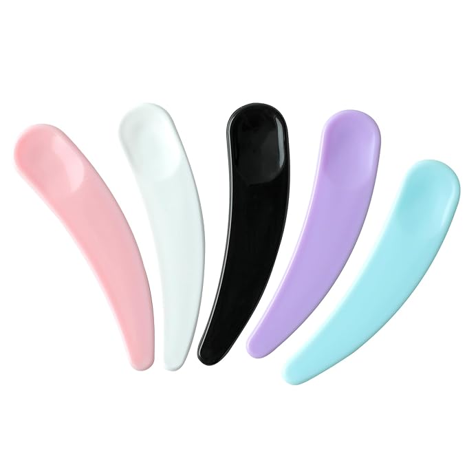 200 Pack Small Cosmetic Spatulas Mini Makeup Spatula Disposable Plastic Spatula Facial Skincare Face Mask Spatula (Multi-colored)