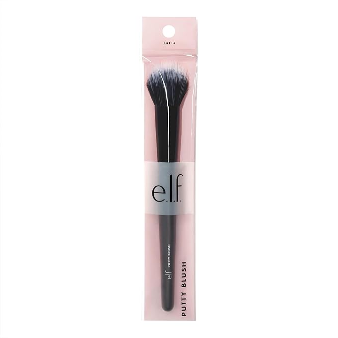 e.l.f. Putty Blush Brush, Makeup Brush For Putty & Cream Formulas, Easily Applies Blush & Bronzer For An Airbrushed Look, Vegan & Cruelty-Free