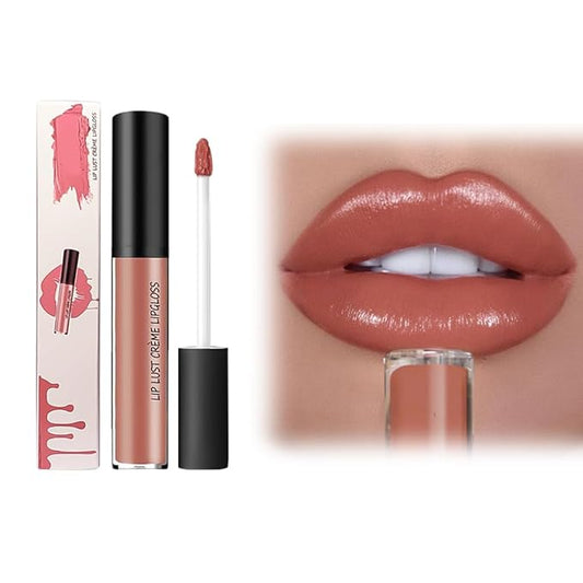 12 Color Cream Lip Gloss, 2025 New Cream Texture Lipstick Non-Stick Lip Gloss, Long Lasting Lipstick Hydrating Lip Tint Natural Non-Fading Liquid Lip Stick for Women (#08, One Size)