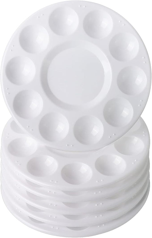 12 Pack Paint Tray Palettes, Painting Palette, Plastic Paint Pallets for Kids on School Project or Art Class