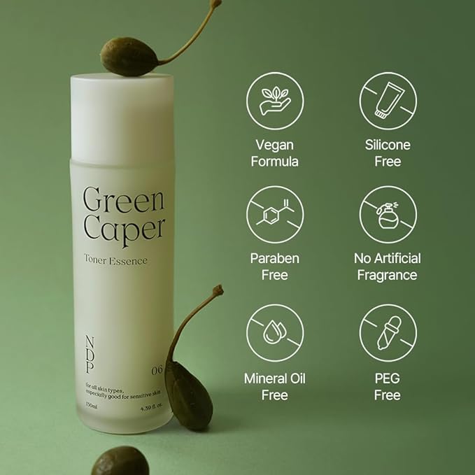 NDP Green Caper Milky Toner Essence - Hydrating Korean Toner for Face, Deep Moisture for Sensitive and Dry Skin, Panthenol, Madecassoside (4.39 Fl oz / 130ml)