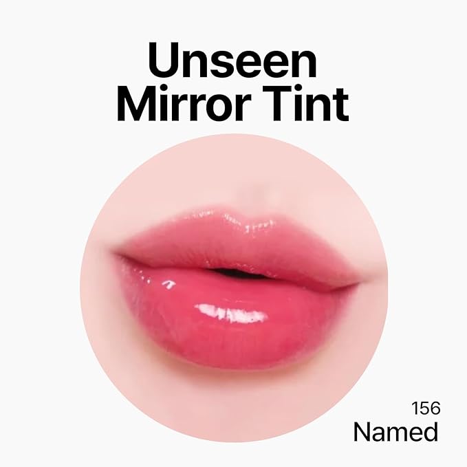 Unseen Mirror Lip Tint, High-Gloss, Non-Sticky, Long-Lasting Stain, Blendablem, Clear Shades 3.5g (Named, 1 OZ)