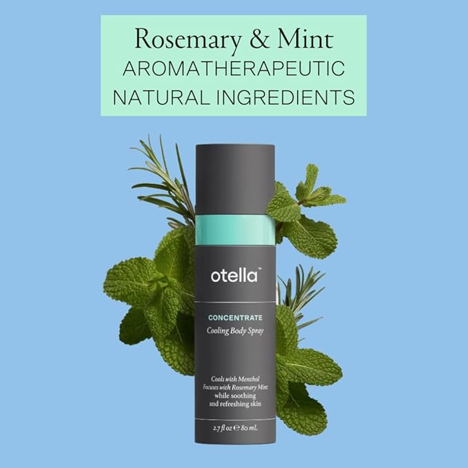 Cooling Body Spray with Menthol and Rosemary Mint, 2.7 oz. | Immediate Heat Relief Lasting 30 Minutes | Anytime Body Cooling | TSA Approved | Gluten Free | Vegan | Paraben Free