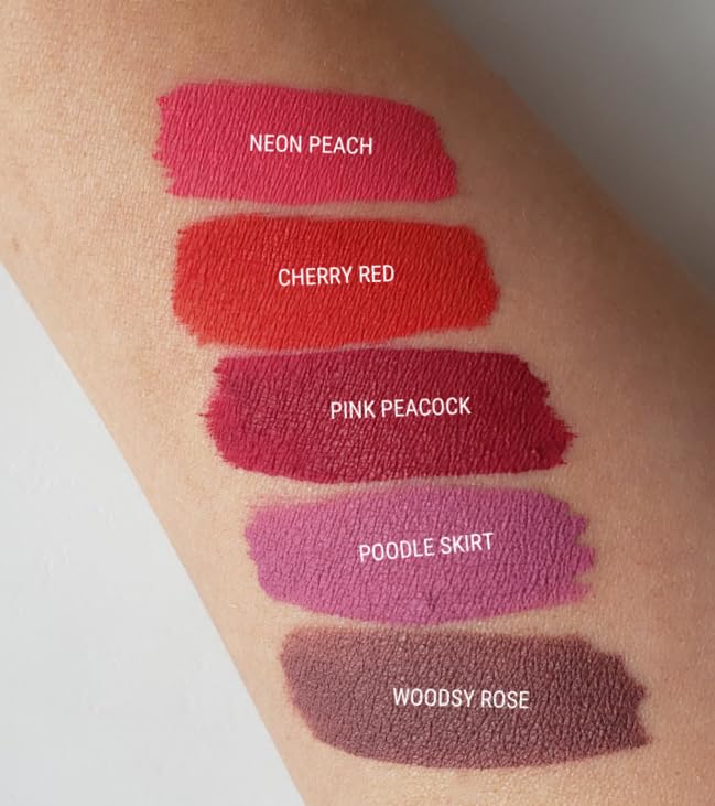 Aromi Magenta Matte Liquid Lipstick | Dark Pink, Fuchsia Lip Color for Women, Long-lasting, Vegan, Waterproof, Long Wear (Pink Peacock)