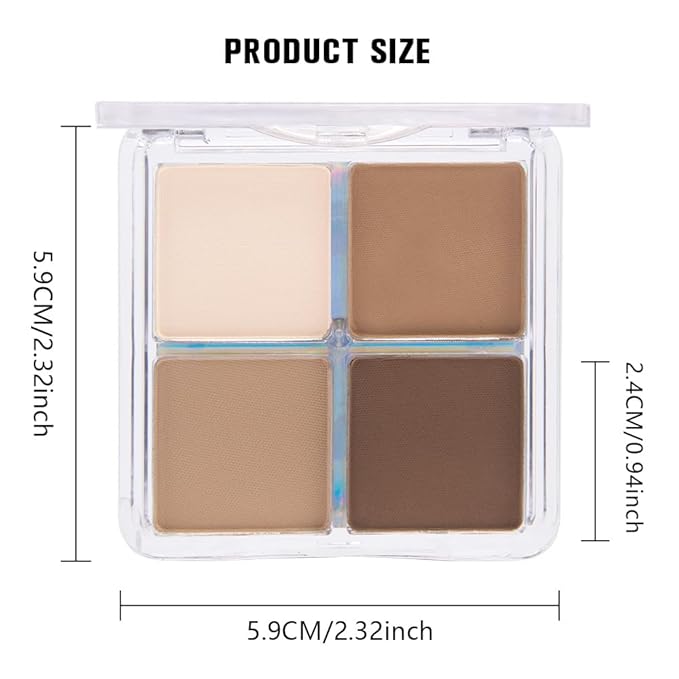 Kaely Powder Eyeshadow Quad, Natural Brown Matte Eyeshadow Palette Makeup, Neutral Eye Shadow Palette for Older Women Pigmented Waterproof, sombras para ojos, Blendable, Cruelty-free, 15