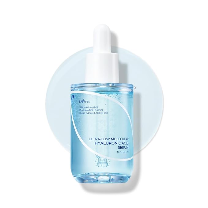 ISNTREE Ultra-Low Molecular Hyaluronic Acid Serum 1.69 fl.oz | Vegan Korean Skincare | 14-Complex Hyaluronic Acid | Deep Hydration | Lightweight & Fast-Absorbing