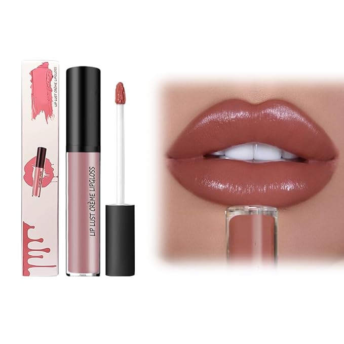 12 Color Cream Lip Gloss, 2025 New Cream Texture Lipstick Non-Stick Lip Gloss, Long Lasting Lipstick Hydrating Lip Tint Natural Non-Fading Liquid Lip Stick for Women (#7, One Size)