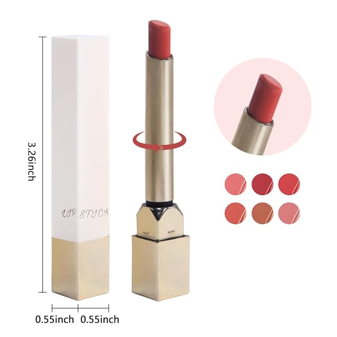 Red Matte Lipstick Set for Older Women,Velvet Long Lasting Waterproof Smudge Proof Lip Stick,24 hr Hours Magic Lipstick 24 Hours Original Lip Stick Stain Makeup Kit Lip Makeup Gift,Vegan