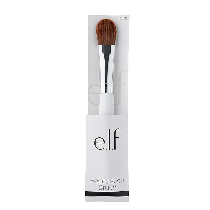 e.l.f. Foundation Brush, Tapered Face Makeup Brush For A Flawless, Ultra-Smooth, Poreless Finish, For Cream Or Liquid Formulas, Vegan & Cruelty-Free
