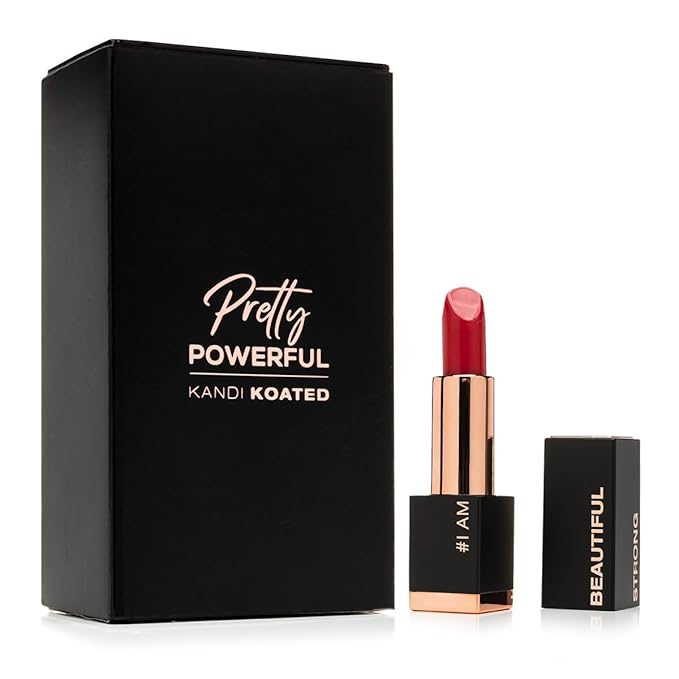 Kandi Koated Pretty Powerful Lipstick [Authentic] Matte Lip Color by Kandi Burruss | Special Edition Packaging | Creamy Texture, Rich Color, Paraben-Free, Cruelty-Free Formula | Beauty & Makeup