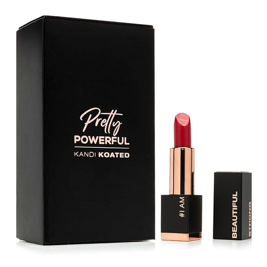 Kandi Koated Pretty Powerful Lipstick [Authentic] Matte Lip Color by Kandi Burruss | Special Edition Packaging | Creamy Texture, Rich Color, Paraben-Free, Cruelty-Free Formula | Beauty & Makeup