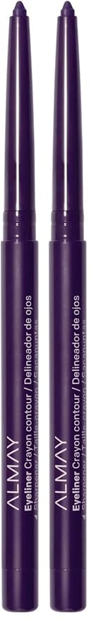 Almay All-Day Eyeliner Pencil, Hypoallergenic, Cruelty-Free, Smudge-Proof, Ophthalmologist Tested, Long Wearing and Water Resistant, Black Amethyst, 0.01 oz (Pack of 2)