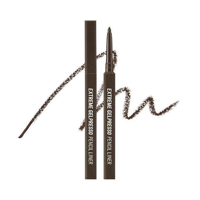 CLIO Extreme Gelpresso Pencil Eyeliner | Smudge-Proof, Waterproof, Long-Lasting, Long-Wear, 6 Cool and Warm Tone Shades, Ultra-Smooth, Creamy Formula (001 Black Brown (NEW))