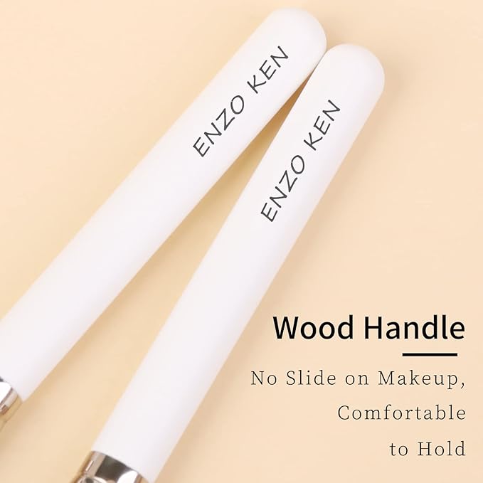 Angled Concealer Brush - Under Eye, Small Nose Contour, Makeup Brush (White, 270)