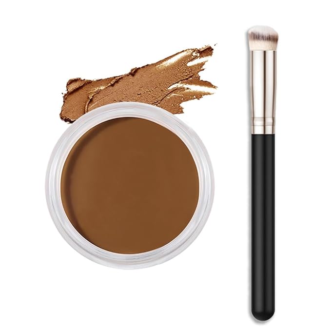 Kaely Cream Pot Concealer Full Coverage Makeup Set, Under Eye Brightener Color Correcting Concealer for Dark Circles, Waterproof Foundation Palette with Brush, Eye Ring Corrector de ojeras, 10