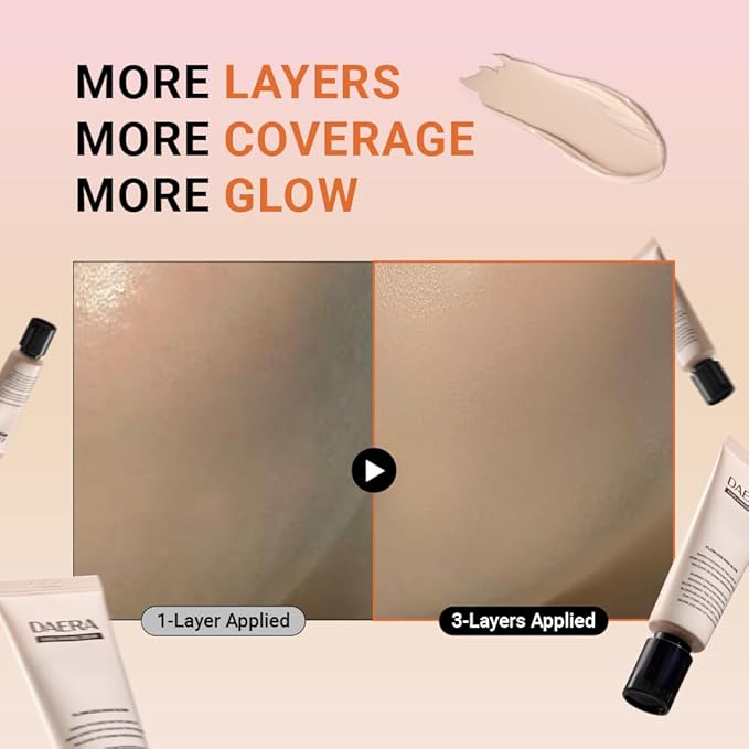 DAERA Kang Shining Korean BB Tinted Moisturizer Cream (1 Color,Neutral), Self Adjusting BB Cream,1.35 fl oz, Glowing Skin Natural Makeup, Buildable Coverage, Lightweight