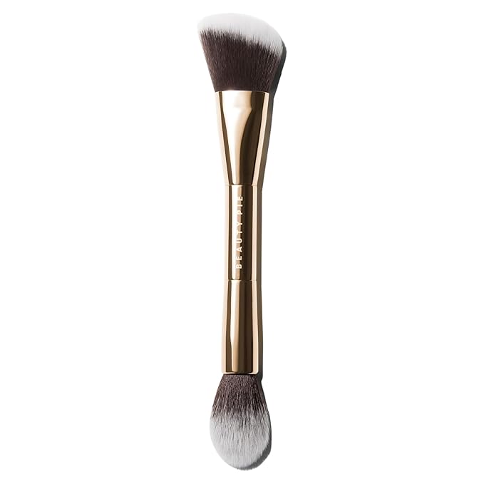 Beauty Pie Double-Ended Sculpt & Blush Brush 012 – Professional Angled Contour & Tapered Highlight Makeup Brush – Vegan, Cruelty-Free Synthetic Bristles – Sculpt, Blend & Highlight in One Tool