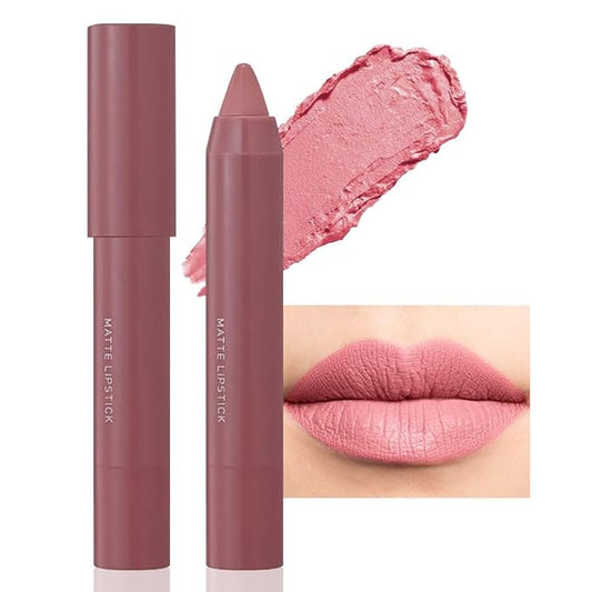 BINGBRUSH Crayon Matte Longwear Lipstick Pack Set,Moisture Smooth Color Stick Ultimate Lip Crayon for Makeup Collection - Waterproof Velvet Lipgloss (03#, 1 Count (Pack of 1))