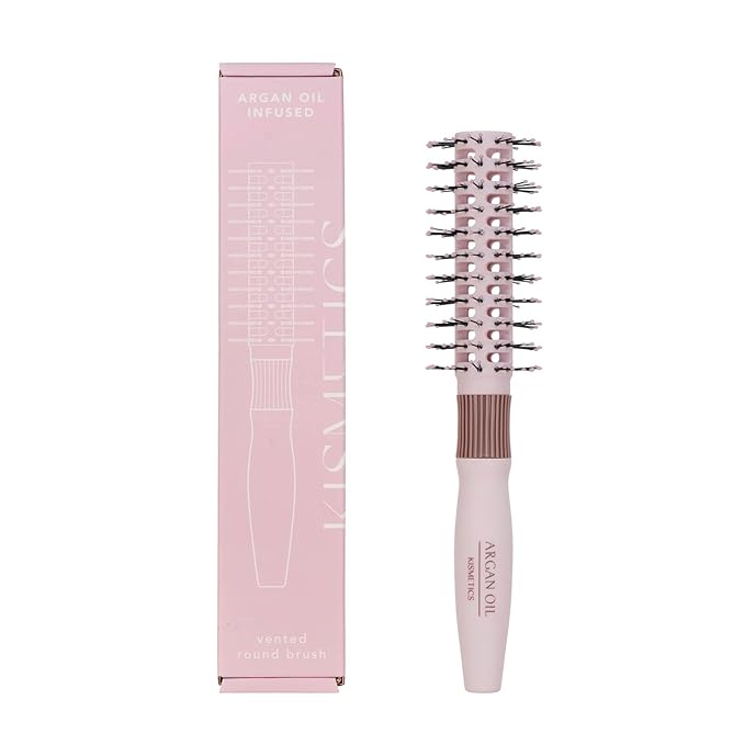 Argan Oil Infused Vented Round Brush, Fast Dry Round Brush, 24mm, All Hair Types
