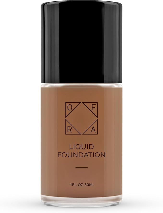 Liquid Foundation with Spatula - Long-Lasting, Dewy, Lightweight, and Buildable Full Coverage Foundation Makeup - 1oz/30ml - Toffee, a Deep Shade with Neutral Undertones