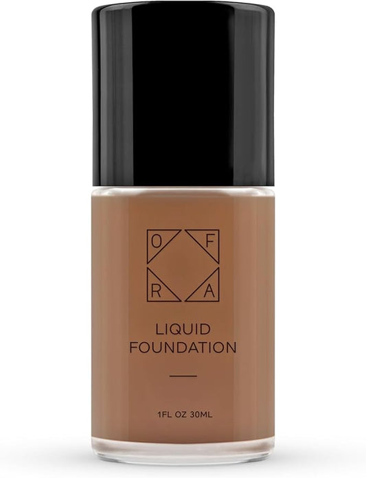 Liquid Foundation with Spatula - Long-Lasting, Dewy, Lightweight, and Buildable Full Coverage Foundation Makeup - 1oz/30ml - Toffee, a Deep Shade with Neutral Undertones