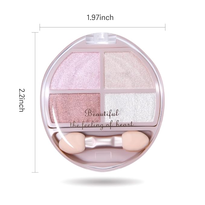 Eyeshadow Makeup Palette with Brush,Nude Pink Natural Neutral Powde Eye Shadow Palette for Older Women,Long Lasting Naturing-Looking,Lightweight,Waterproof,Eye Makeup Kit Travel Size,Vegan