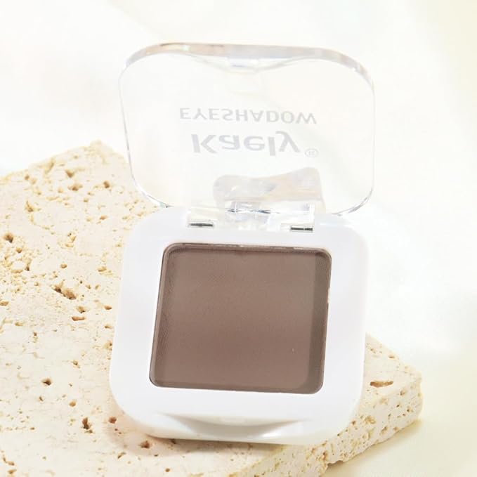 evpct Matte Brown Single Eyeshadow Palette Makeup for Older Women, Nude Cocoa Brown Cream Eye Shadow Palette Makeup Singles for Older Women Matte, High Pigment Waterproof Monochrome Mini Eyeshadow