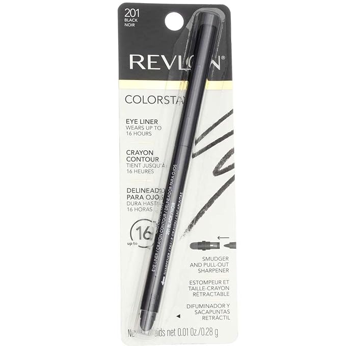 Revlon ColorStay Eyeliner Pencil, Black [201], 0.01 oz (Pack of 12)