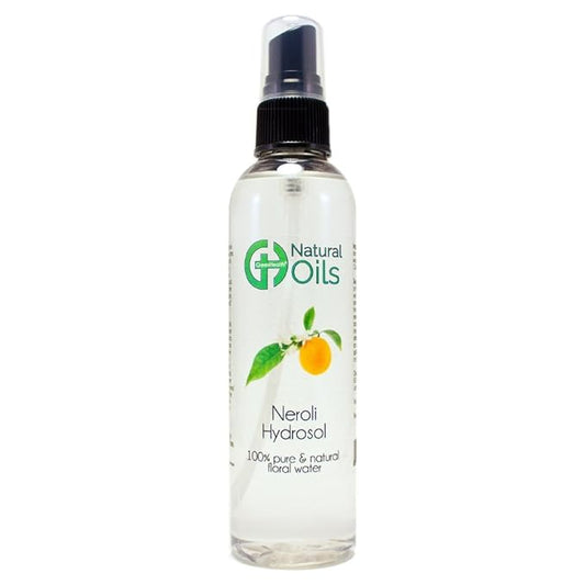 GreenHealth Neroli Hydrosol (Floral Water) - 4 fl oz Plastic Bottle w/Black Spray Cap - 100% natural