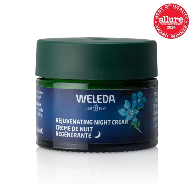 Weleda Face Care Rejuvenating Night Cream, Plant Rich Moisturizer with Blue Gentian and Edelweiss