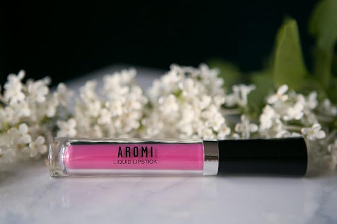 Aromi Matte Liquid Lipstick | Long-lasting, Smear and Smudge Proof, Waterproof, Paraben, Phthalate, & Gluten Free, Light Pink with Warm Undertones (Cherry Blossom)