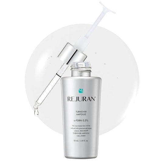 REJURAN® Turnover Ampoule, c-PDRN® [Larger Size] - Original Salmon DNA PDRN Face Serum for Rejuvenation, Firming, Hydration & Youthful Glow, Smooths Skin Texture. Korean Skincare (1.69 fl oz)