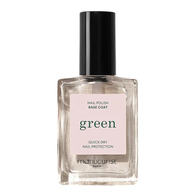 Manucurist - Green Base Coat Nail Polish - Nail Polish Base - 12-free - 78.5% Plant-Based Ingredients - Made in France - 0.5 fl oz