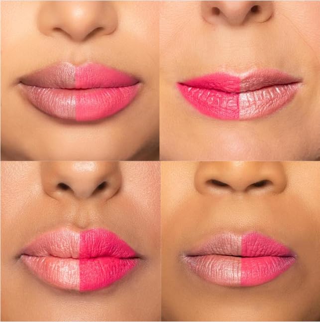 ShikSona Full Coverage Split Bullet Matte Lipstick | Vegan | Gluten, Paraben and Cruelty Free, Creamy Lipstick in a Shimmery Cool Pink/Deep Coral Pink Matte (Mover and Shaker)