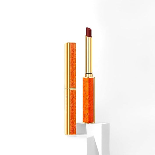 2026 new Velvet Mist Play Lip Makeup, Luxury Gold Orange Lipstick, Velvet Matte Finish, 4 Trendy Colors Available, Lightweight Long-Lasting Formula (4PCS gift case)