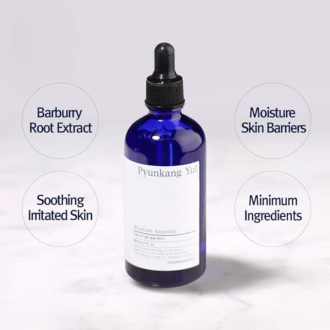 Pyunkang Yul PKY Moisture Ampoule - Korean Serum for Face - Making Moisture Barrier Maintaining the Skin Moisturized - Daily Face Moisturizer for Oily and Combination Skin Types - 3.4 Fl Oz