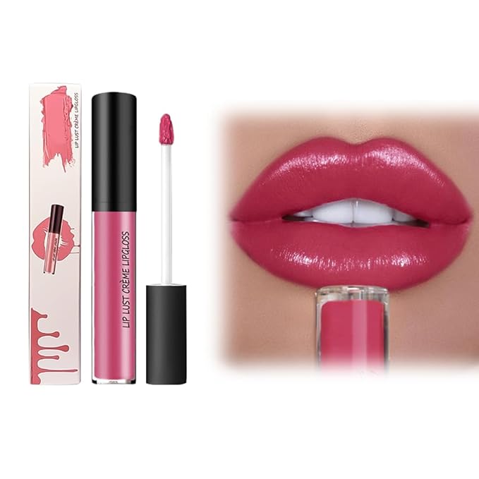 12 Color Cream Lip Gloss, 2025 New Cream Texture Lipstick Non-Stick Lip Gloss, Long Lasting Lipstick Hydrating Lip Tint Natural Non-Fading Liquid Lip Stick for Women (#06, One Size)