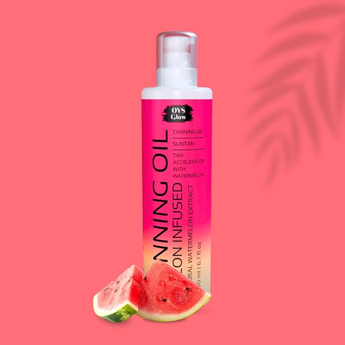 Watermelon Tanning Oil - Intensive Suntan & Body Oil, Tanning Accelerator for Indoor Tanning Beds, Deep Rich Body Tan Enhancer