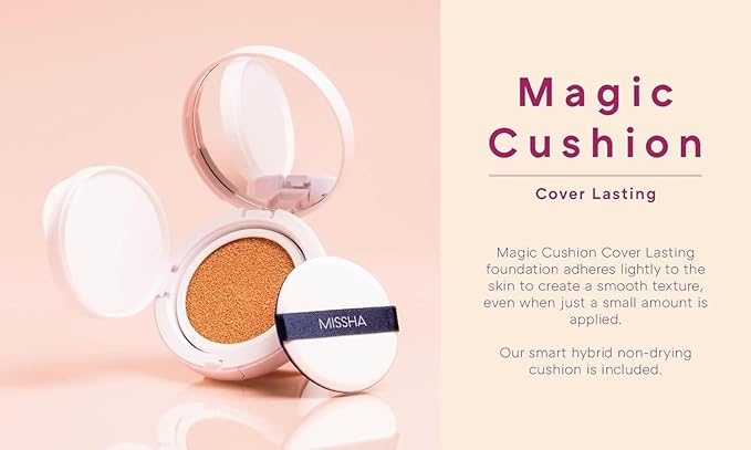 MISSHA Magic Cushion Foundation No.23 (2 Pack) Light Beige for Bright Skin - Flawless Coverage,Dewy Finish,Easy Application for All Skin Types