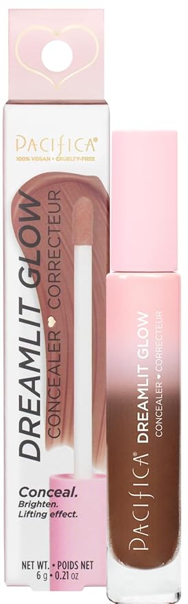 Pacifica Concealer – DreamLit Glow Full Coverage Concealer for Puffy Eyes & Dark Circles, Lightweight & Long-Lasting, Vegan & Cruelty-Free, Shade 03 (Deep Espresso)