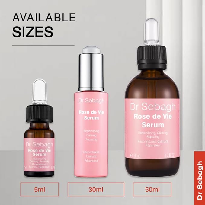 Dr Sebagh Rose de Vie Serum - 1.7 fl oz | Award-Winning Nourishing Anti-Aging Formula | Use with Dry, Mature, or Sensitive Skin | Designed to Soothe Redness & Irritation | Regenerating & Invigorating