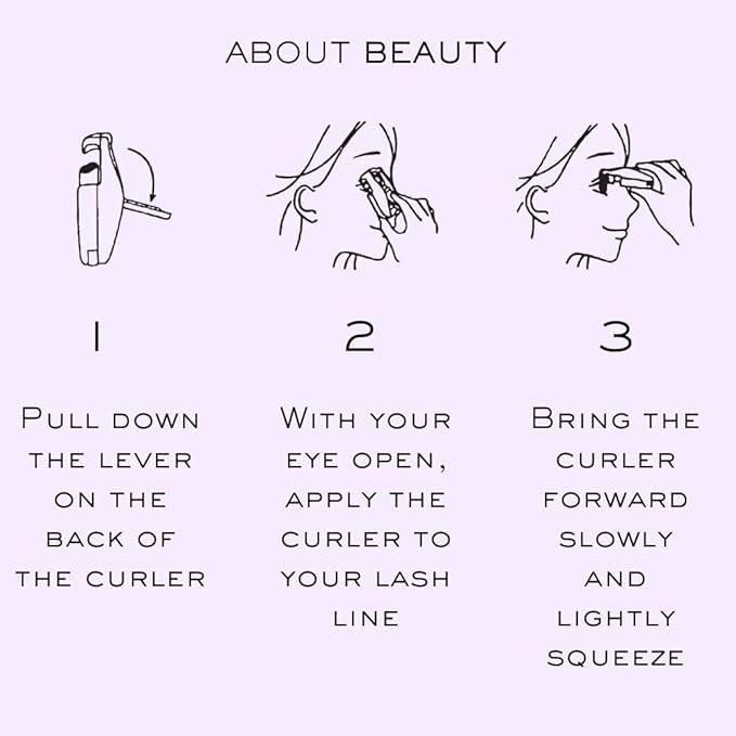 On-The-Go Compact Eyelash Curler, Includes 1 Replacement Pad, Portable Lash Curler Perfect for Travel Makeup, Ergonomic Design is Gentle on Lashes