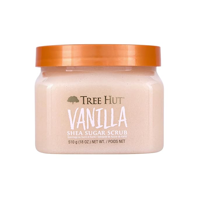 Tree Hut Vanilla Shea Sugar Exfoliating & Hydrating Body Scrub, 18 oz